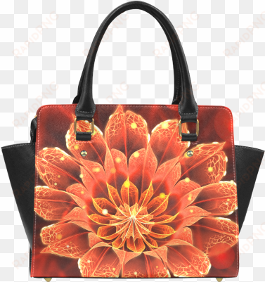 red dahlia fractal flower with beautiful bokeh classic - angelinana doctor who 1 custom handbag fashion shoulder