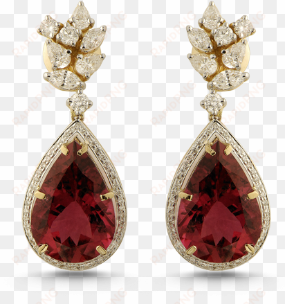 red diamond earrings - orra diamond jewellery
