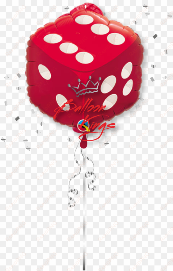 red dice - large casino mylar balloon