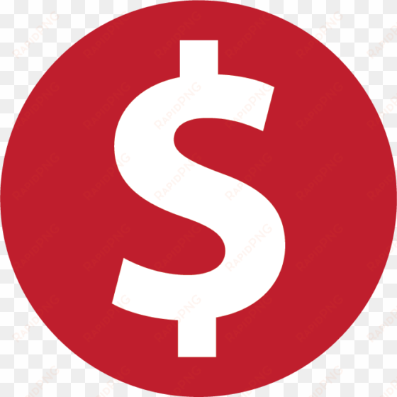 red dollar sign png - dollar sign icon red