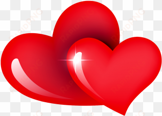 red dual heart transparent background - imagem sem fundo de coração