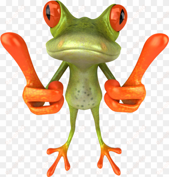 red eyed tree frog clipart transparent - frog thumbs up