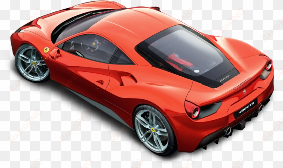 red ferrari top view car png image - ferrari 488 gtb top