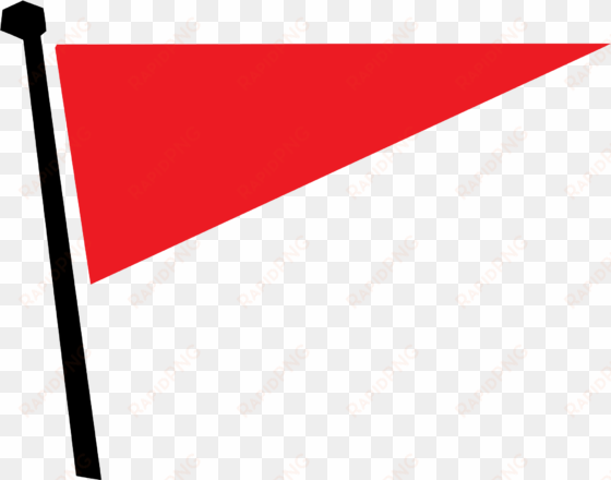 red flag triangle pennon banner - red triangle flag png