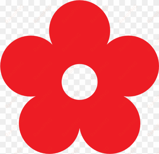 red flower clipart png - cartoon flower transparent background