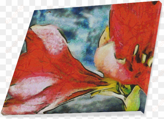 red flowers by humphrey isselt canvas print 20"x16" - modern art