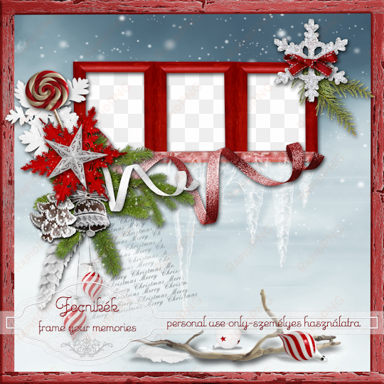 red frame christmas qp - christmas card