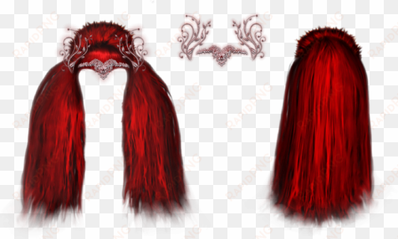 red hair clipart transparent - long red hair png