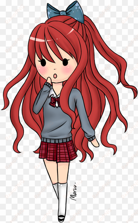 red haired girl by moruu on deviantart jpg free stock - girl with red hair png