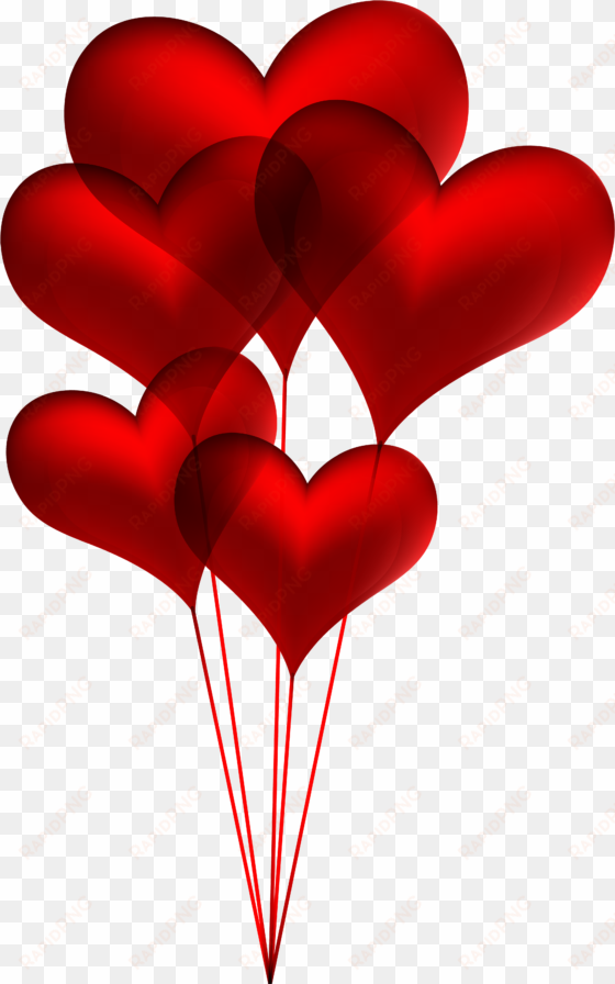 Red Heart Balloons Transparent Png Clip Art Image - Heart Balloons Clip Art transparent png image