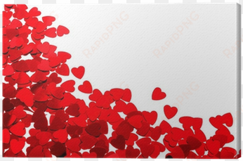 red heart shaped confetti background or horizontal - confetti