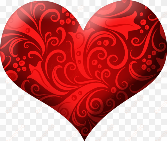 red heart with ornaments png clipart picture - red heart png
