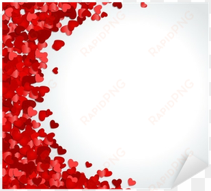 Red Hearts Confetti Vector Background Sticker • Pixers® - Valentine Days Red Hearts transparent png image