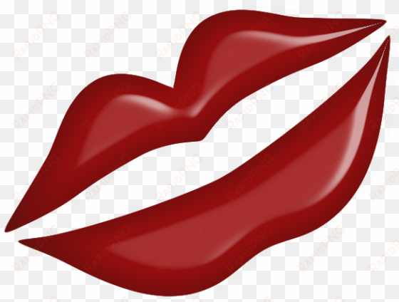 red kiss lips png clipart - clip art
