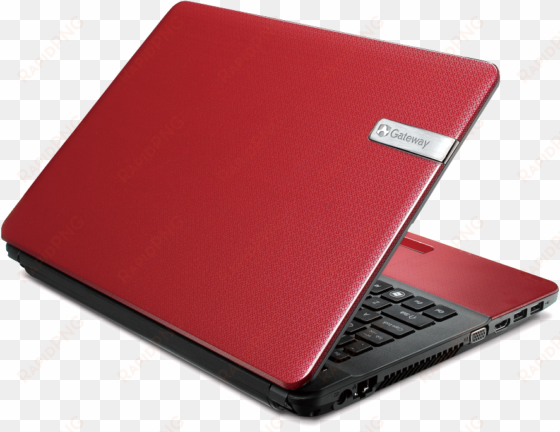 red notebook high definition png images - laptop