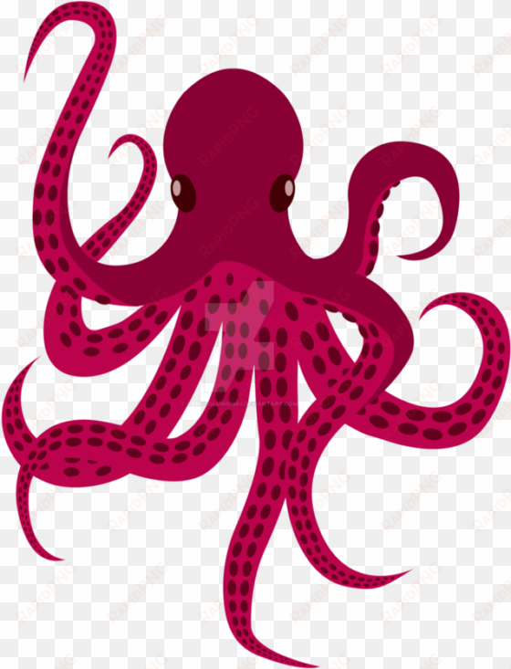 red octopus by carocollins - octopus vector png