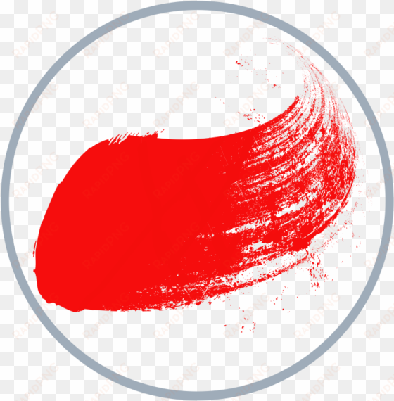 red paint brush stroke - umyf