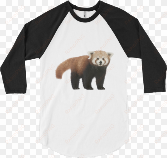 red-panda print 3/4 sleeve raglan shirt - funny pictures for t shirts