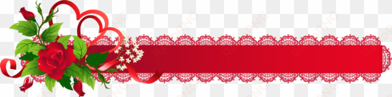 red rose border png - rose banner png