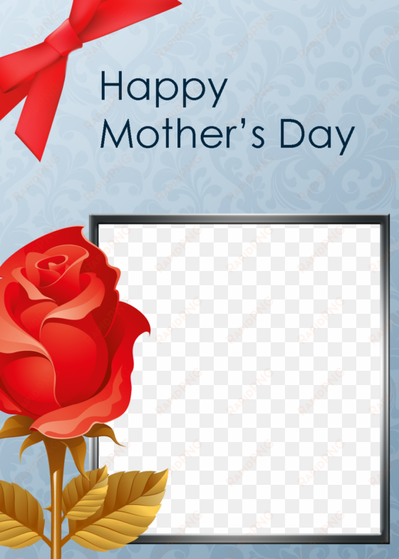 red rose photo card - mother's day card frame