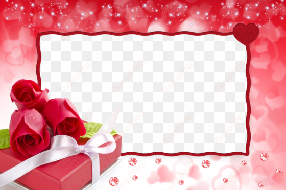 Red Roses With Hearts transparent png image