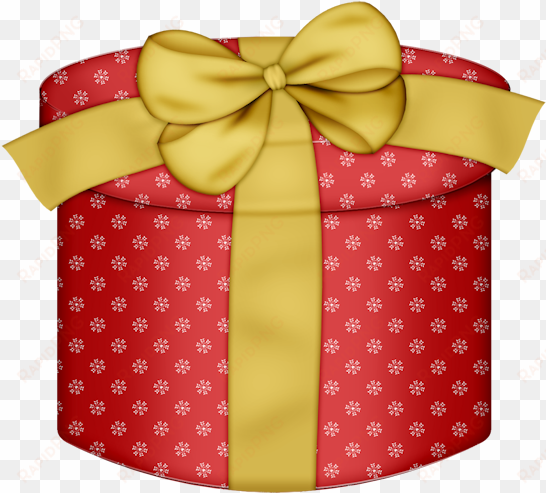 red round gift box with yellow bow png clipart - happy birthday gift gif