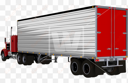 red semi truck png - trailer