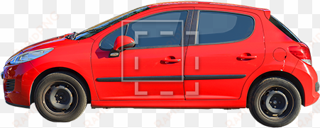 red side view car - car