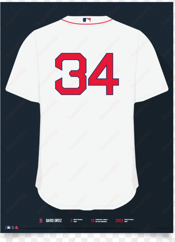 red sox david ortiz jersey print - number