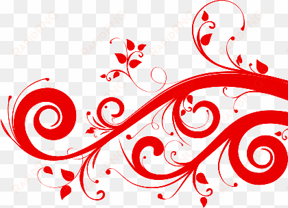 red swirls png - png format colorful flower png