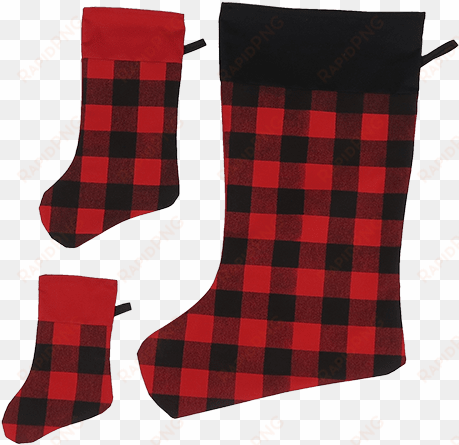 red tartan christmas stockings - textile