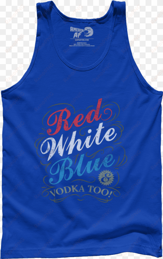red white blue & vodka - reserved sign