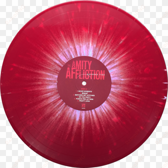 red white splatter - amity affliction - severed ties [vinyl]