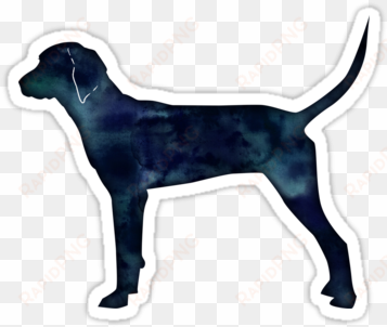 redbone coonhound black watercolor silhouette by tripoddogdesign - redbone coonhound