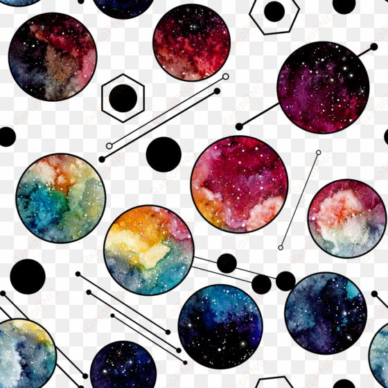 redbubble watercolor colorful galaxy in circles tasche