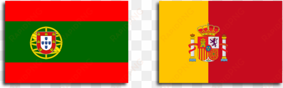 redesignsportugal and spain flags in the style of each - portugal and spain flag
