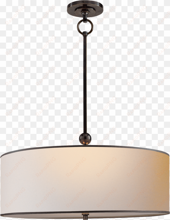 reed hanging shade in bronze with natural paper shade - reed two-bulb pendant, bronze - visual comfort