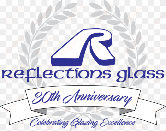 reflections glass 30th anniversary - golfing tournament logo