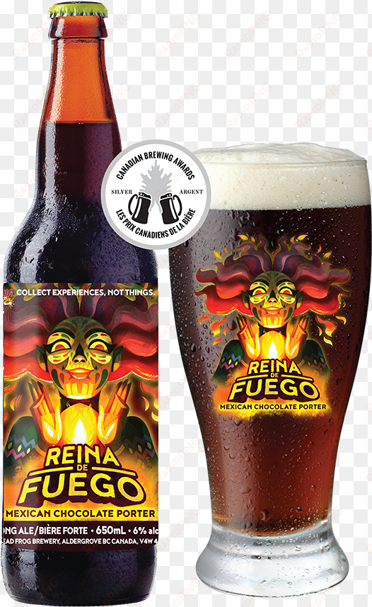 reina de fuego mexican chocolate porter - cerveja dead frog the obsidian dagger ipa noire - 355ml