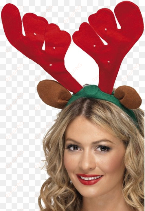 reindeer antlers headband png - christmas snowflake head boppers