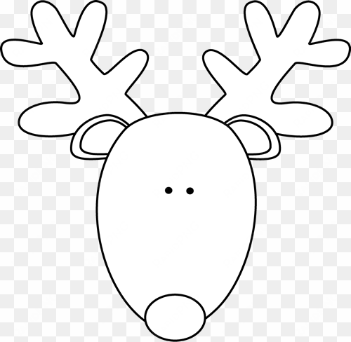 reindeer head black white 500×488 pixels reindeer face, - reindeer head clipart black and white