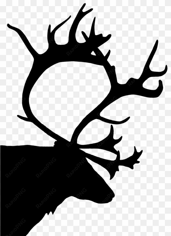 reindeer head silhouette - christmas wreath png silhouette