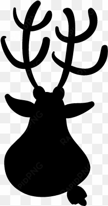 reindeer head silhouette vector - rendier silhouet hoofd