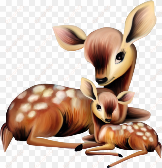 related wallpapers - mama and baby deer clip art