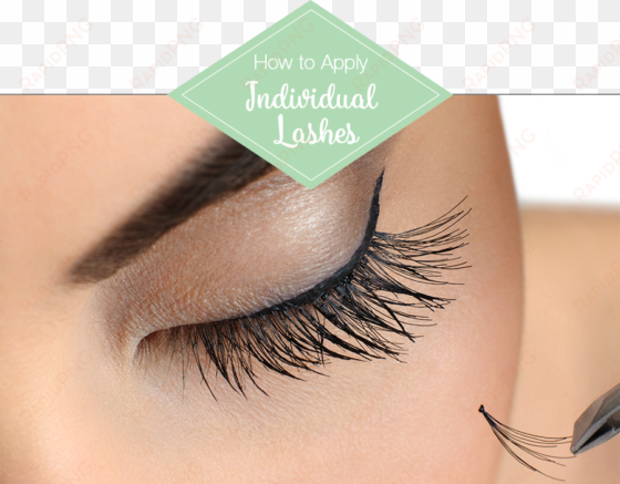 remember to remove excess glue from the lash band and - applying individual lashes