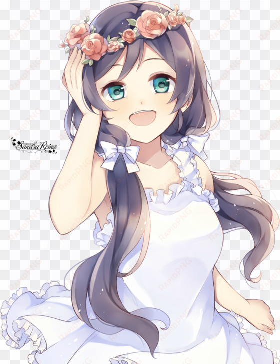 [render - anime flower crown girl