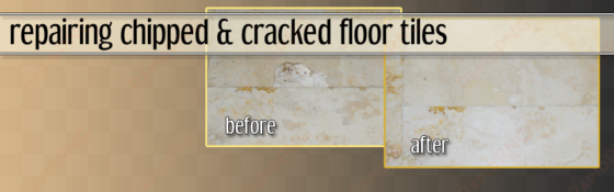 repairing chipped and cracked floor tiles - repair cracked tile