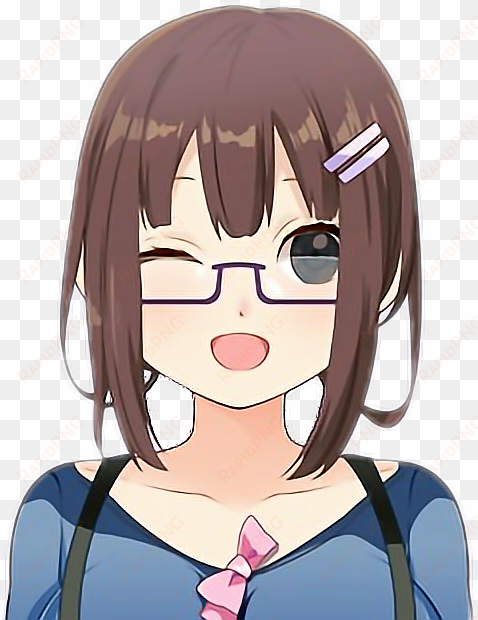 report abuse - chibi girl with glasses