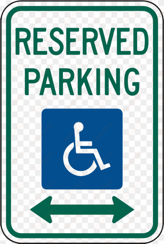 reserved parking sign , - handicap sign