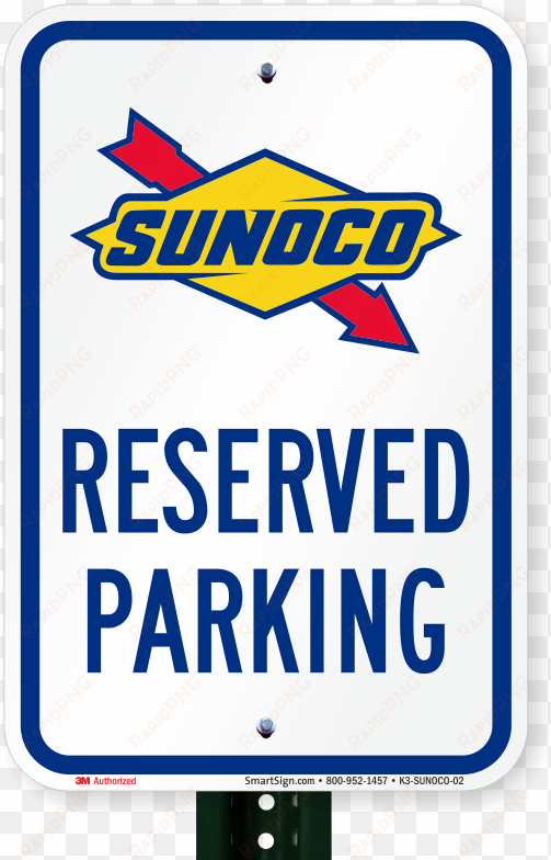 reserved parking sign, sunoco - van accessible parking sign